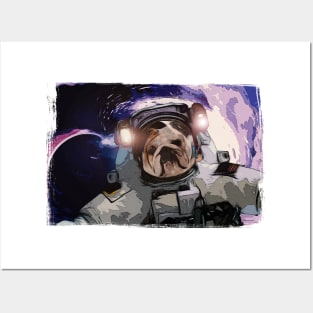 astrodog bulldog Posters and Art